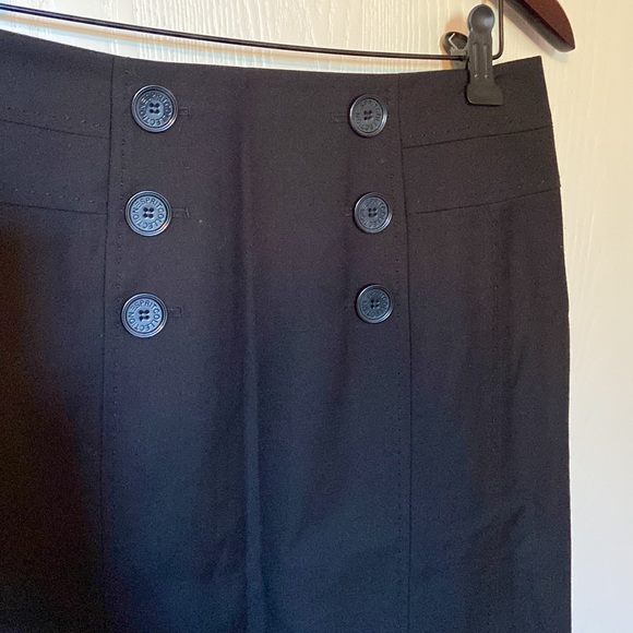 Esprit Black Pencil Skirt with Buttons Down Front - Picture 2 of 5